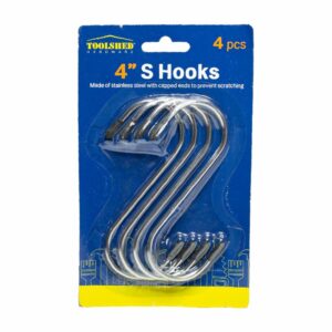 Pack Ganchos Metal De 10.16 Cm TOOLSHED X 4 Uds