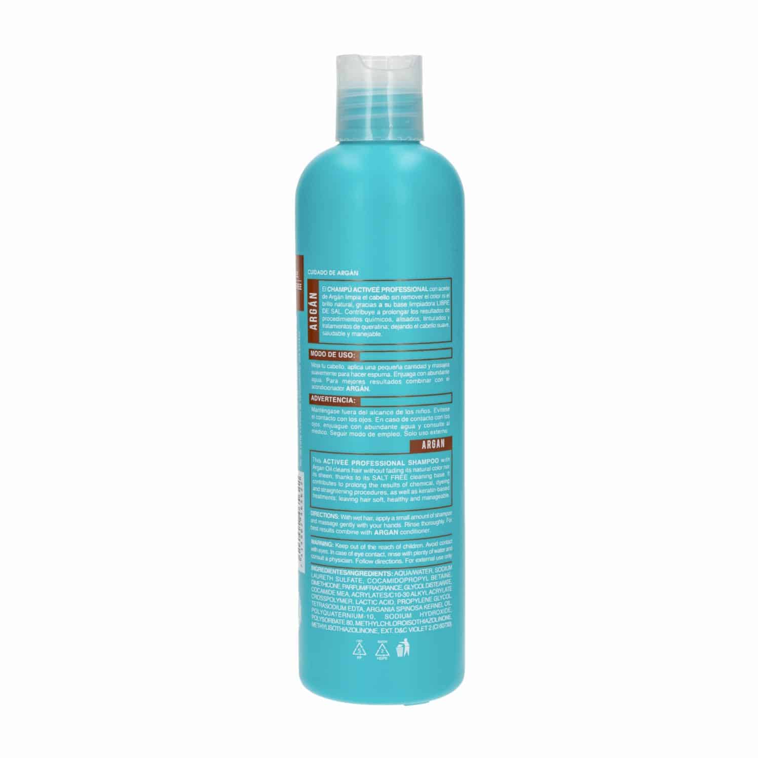 Shampoo De Cabello Con Argán Libre De Sal ACTIVEÉ 472 Ml - Imagen 2