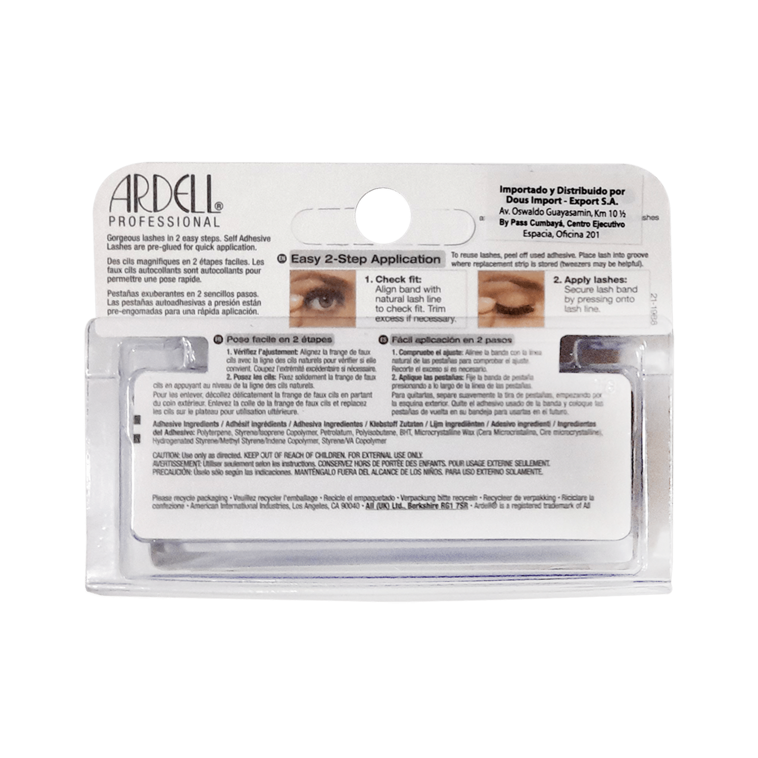 Pestañas Postizas De Banda Self-Adhesive Demi Wispies Black ARDELL 1 Par - Imagen 2