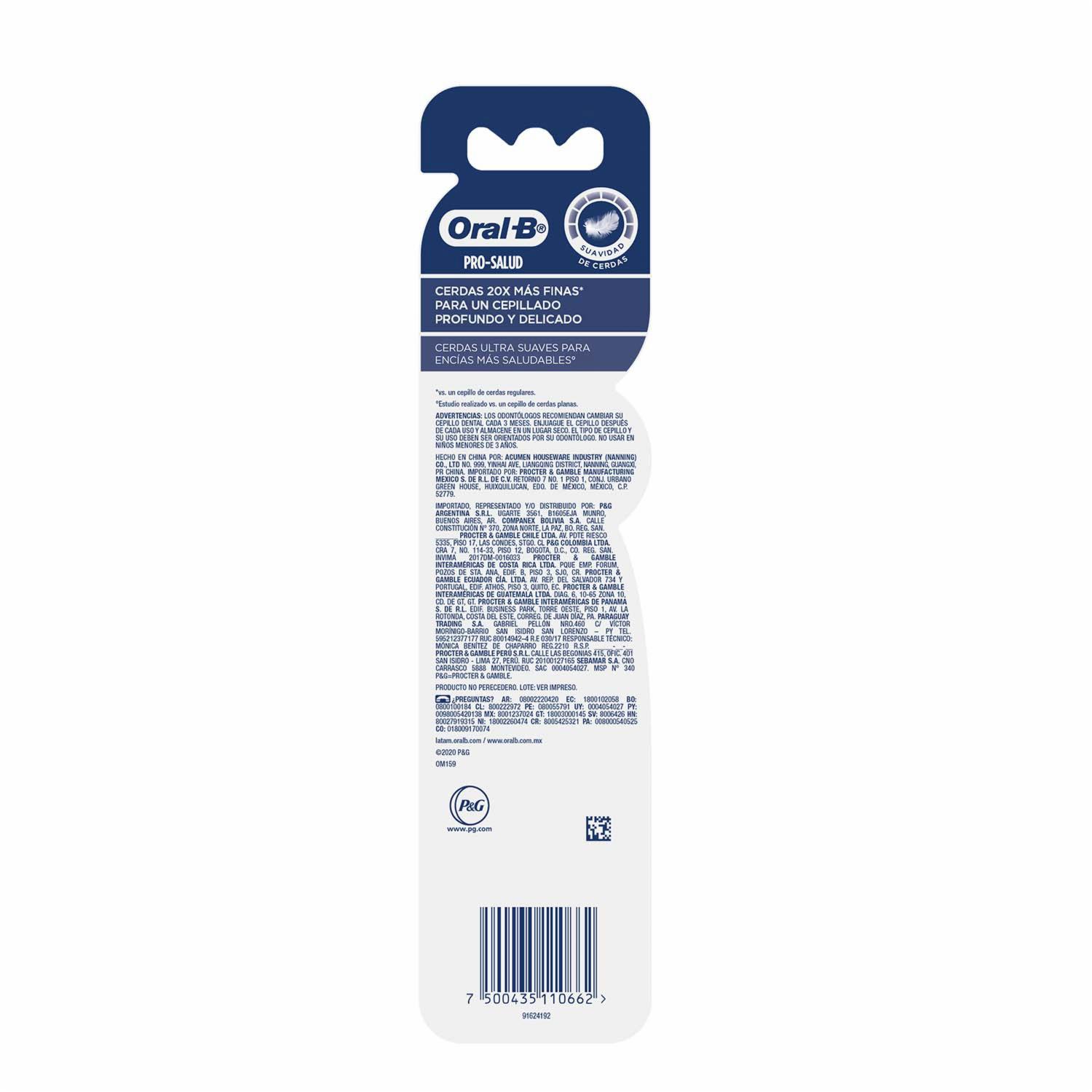 Cepillo Dental Ultrafino Pro Salud Cerdas Suaves ORAL-B Unidad
