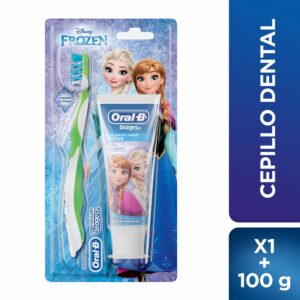 Kit Higiene Bucal Infantil Frozen Pasta + Cepillo ORAL-B X2 Uds