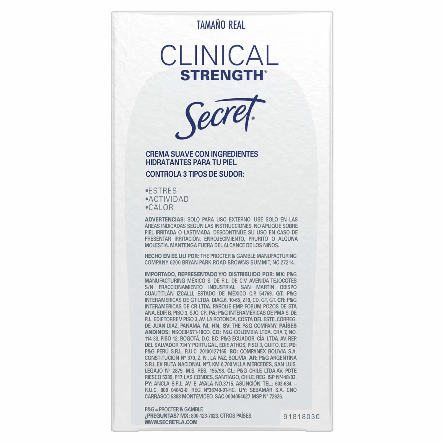 Desodorante En Crema Clinical Strength Stress Response SECRET 45 G