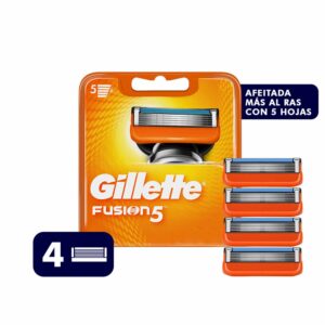 Repuesto Afeitadora Caballero Fusion 5 Base GILLETTE X 4 Uds