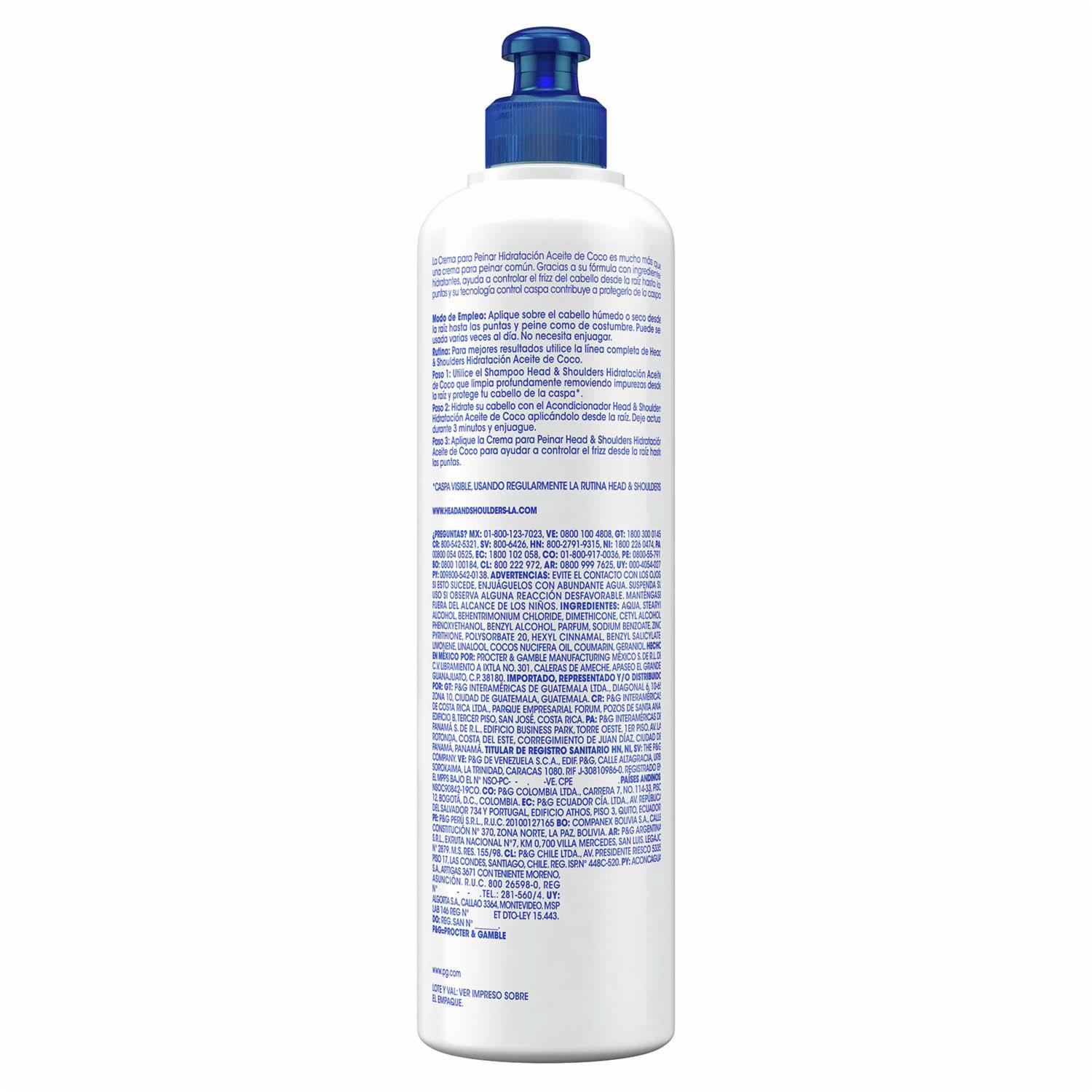 Crema De Peinar Hidratante Con Aceite De Coco HEAD & SHOULDERS 300 Ml - Imagen 3