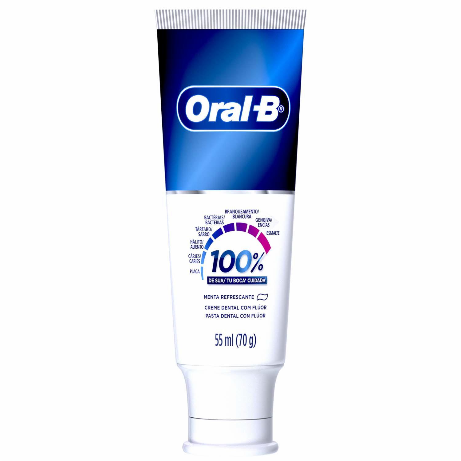 Pasta Dental 100% De Tu Boca Cuidada ORAL-B 55 Ml
