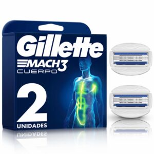Repuesto Afeitadora Caballero Para El Cuerpo Mach 3 GILLETTE X 2 Uds