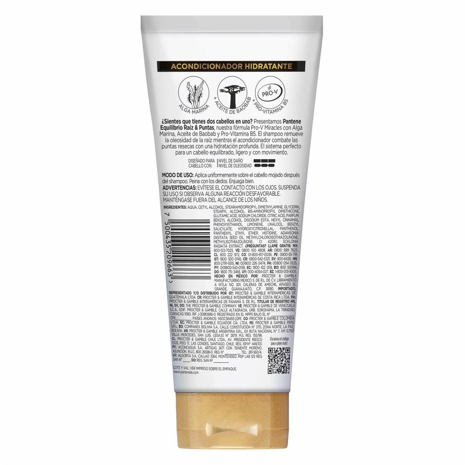 Acondicionador De Cabello Equilibrio Raíz y Puntas Pro-V Miracles PANTENE 250 Ml