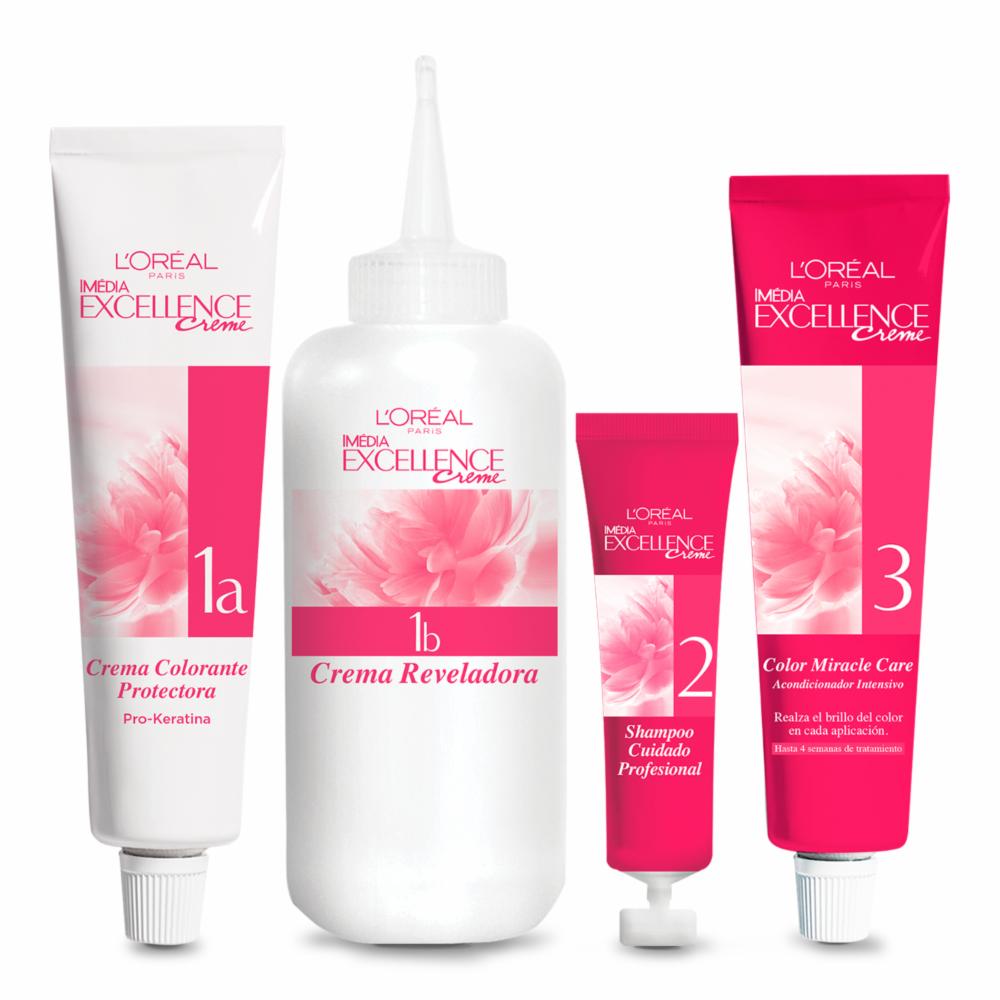 Tinte Para Cabello Tono 5 Castaño Claro EXCELLENCE L'ORÉAL PARIS 1 Kit - Imagen 3