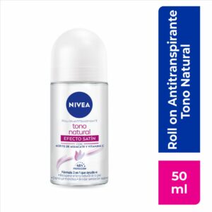 Desodorante En Roll-on Para Dama Tono Natural Efecto Satín NIVEA 50 Ml