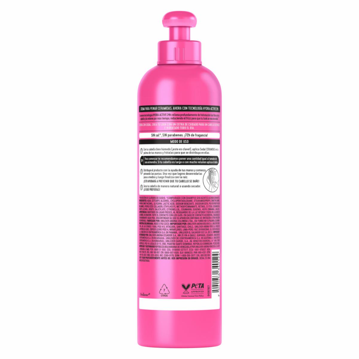 Crema De Peinar Ceramidas SEDAL 300 Ml - Imagen 3