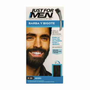 Tinte Para Barba Y Bigote En Gel Sin Amoníaco N° B-55 Negro JUST FOR MEN 1 Kit