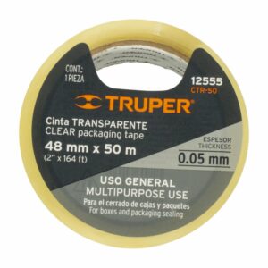 Cinta De Embalaje 50Metros x48Mm Transparente TRUPER Unidad