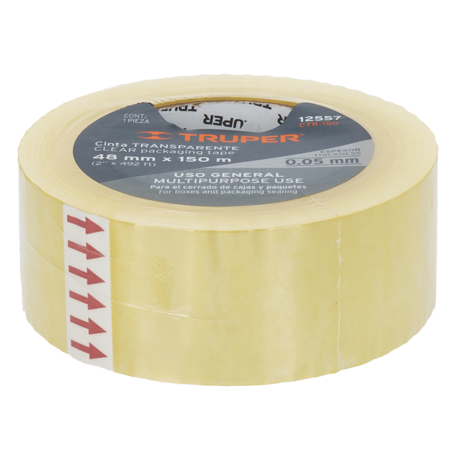 Cinta De Embalaje 150Metros x48Mm Transparente TRUPER Unidad - Imagen 2