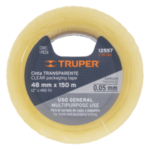Cinta De Embalaje 150Metros x48Mm Transparente TRUPER Unidad