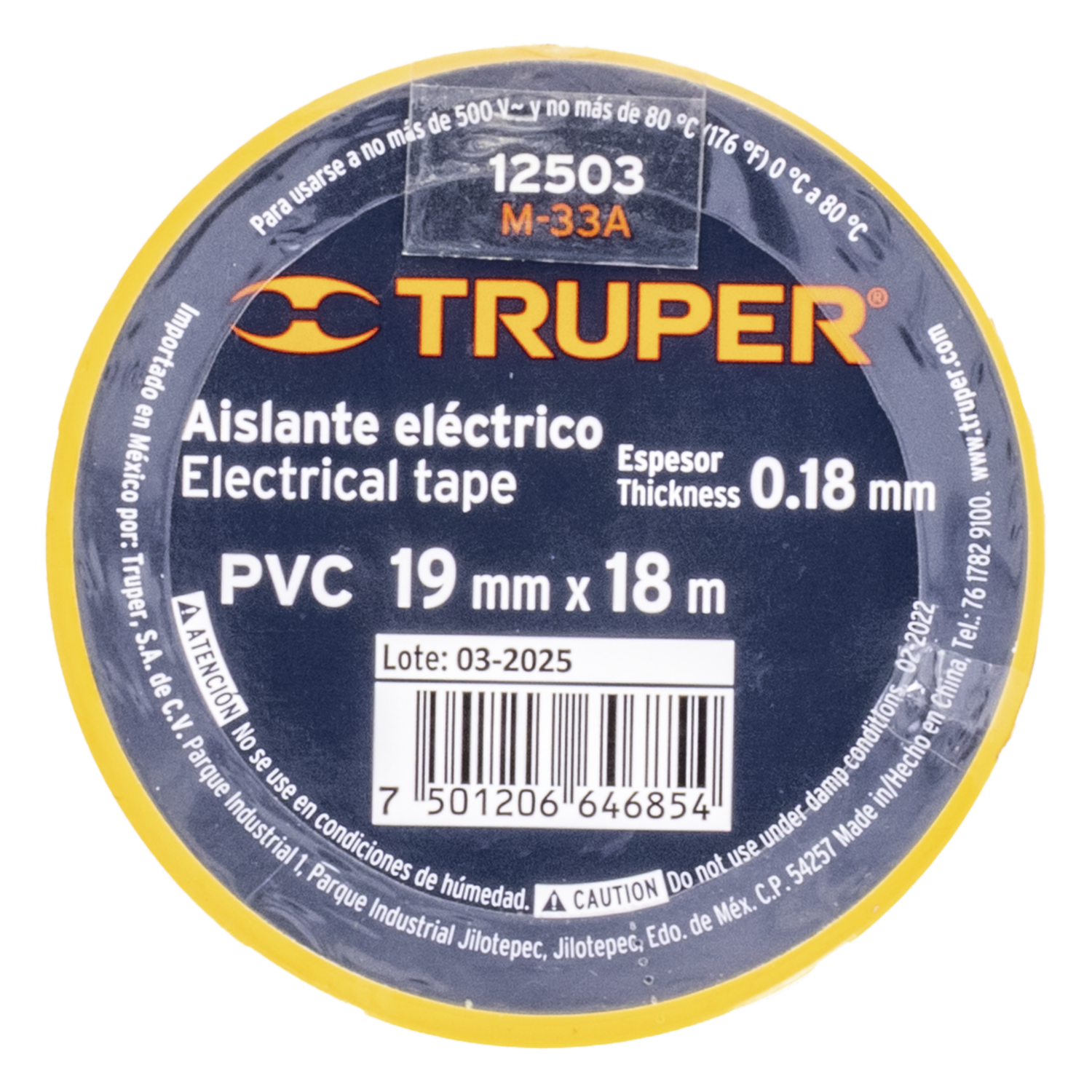 Cinta Taipe Elec18M Amarillo TRUPER Unidad - Imagen 2
