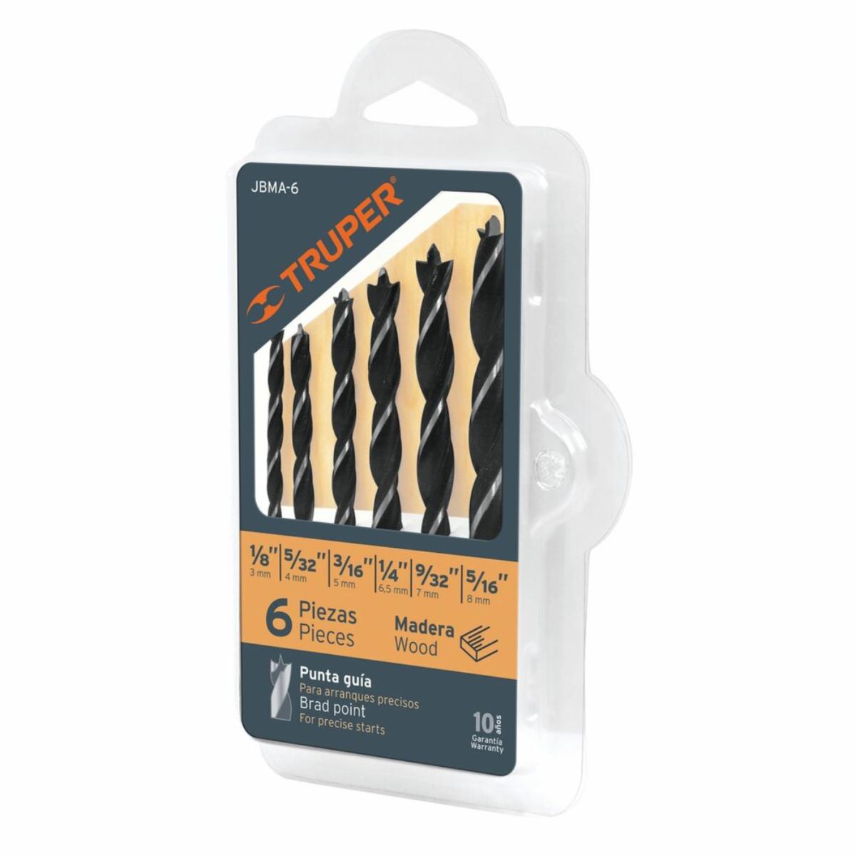 Juego De 6PiezasBrocas Para Madera TRUPER Unidad