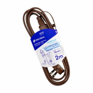 Extencion Electrica Color Café 3 Tomas VOLTECK 2 Metros