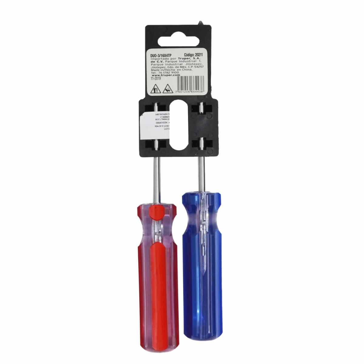 Juego De DesarmadoresX4 Pvc TRUPER Paquete