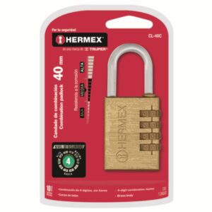 Candado De Combinación Dorado TRUPER 28 MM