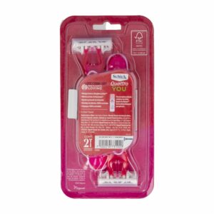 Razuradora Desechable Quattro You Raspberry SCHICK X2 Uds