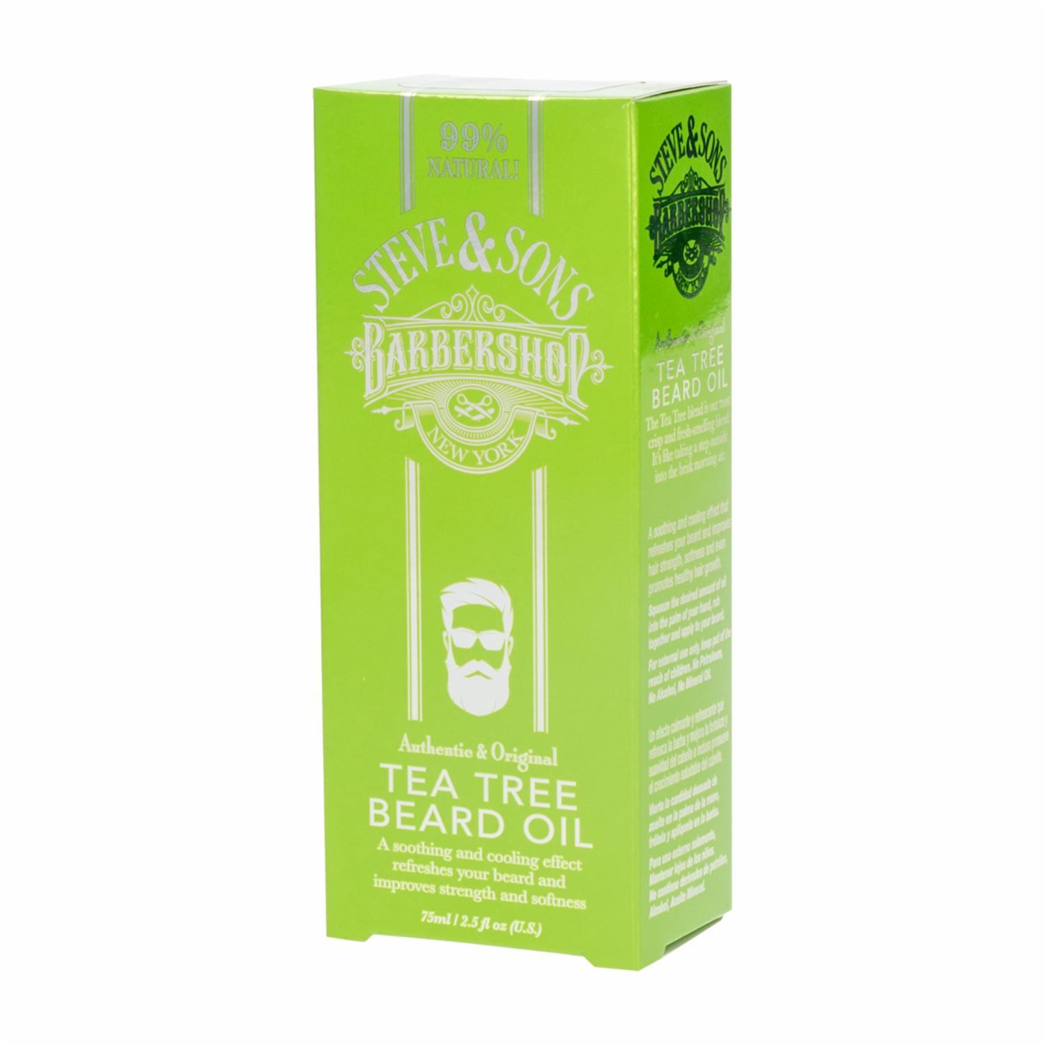 Aceite Para Barba De Té Verde 99% Natural STEVE & SONS 75 Ml