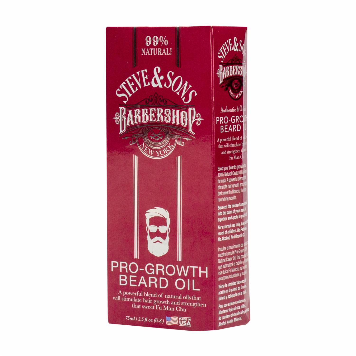 Aceite Para Barba Pro-Crecimiento 99% Natural STEVE & SONS 75 Ml