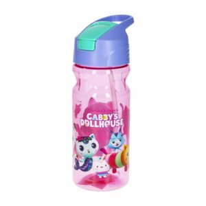 Tomatodo Con Tapa Y Pitillo Diseño Gaby Dollhouse FUN KIDS 600 Ml
