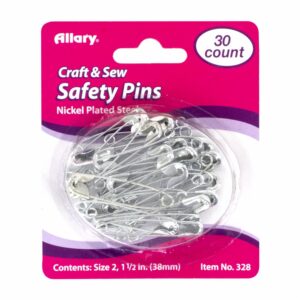 Imperdibles Plateados ALLARY X 30 Uds