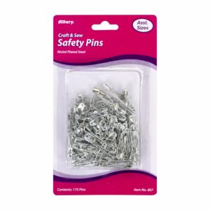 Imperdibles Plateados Para Costura Tamaños Surtidos ALLARY X 175 Uds
