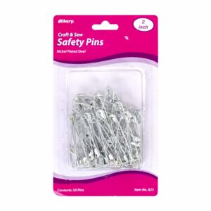 Imperdibles Grandes Para Costura Plateados ALLARY X 50 Uds