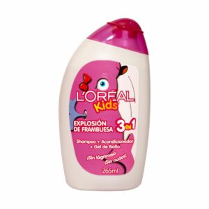 Shampoo Y Acondicionador Infantil Gel De Baño 3 En 1 Explosión De Frambuesa L'ORÉAL KIDS 265 Ml