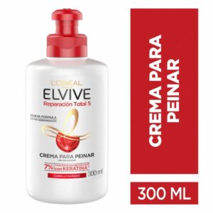 Crema Para Peinar Reparación Total 5 Para Cabello Dañado ELVIVE L'ORÉAL 300 Ml