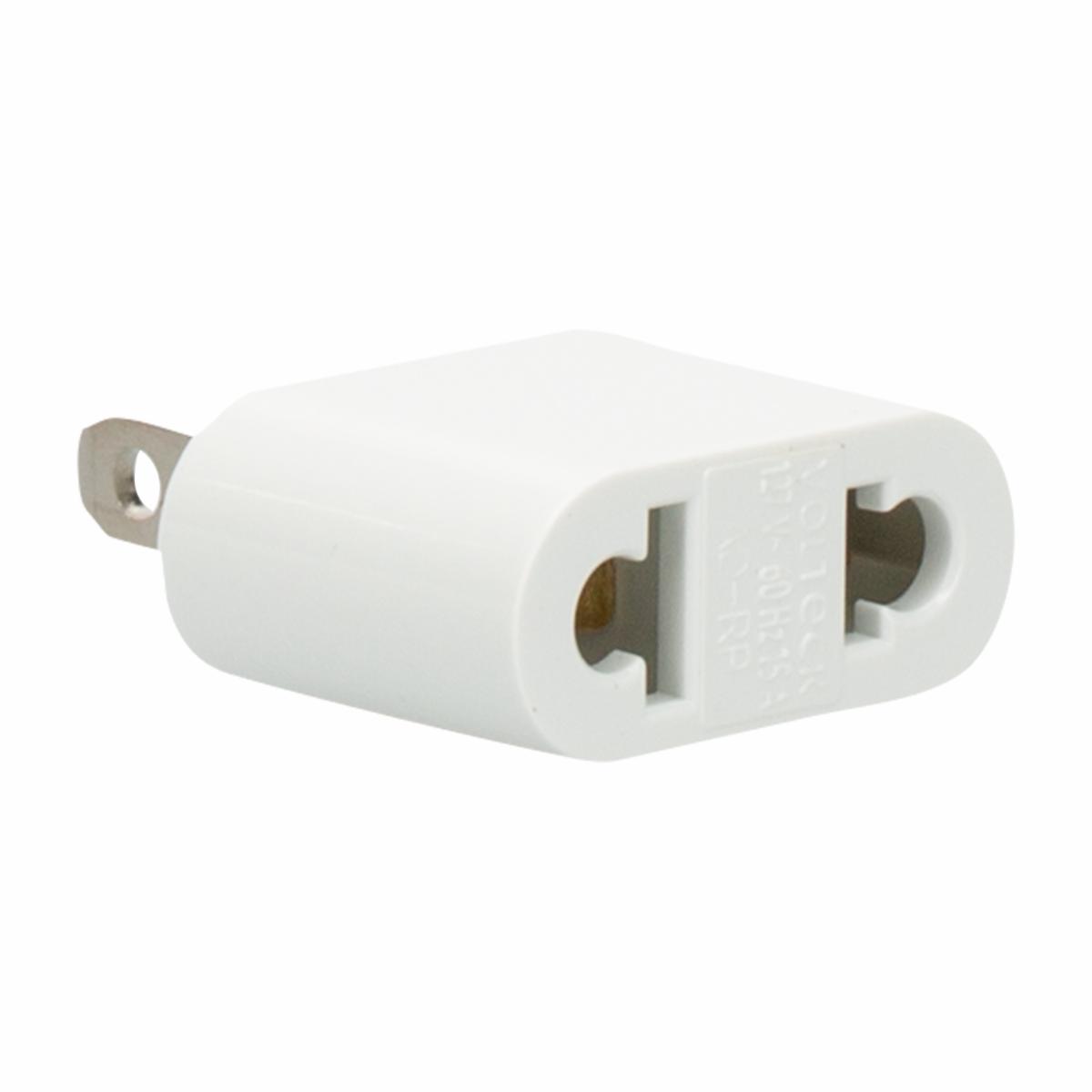 Adaptador De Corriente Blanco De Redondo A Plano VOLTECK Unidad