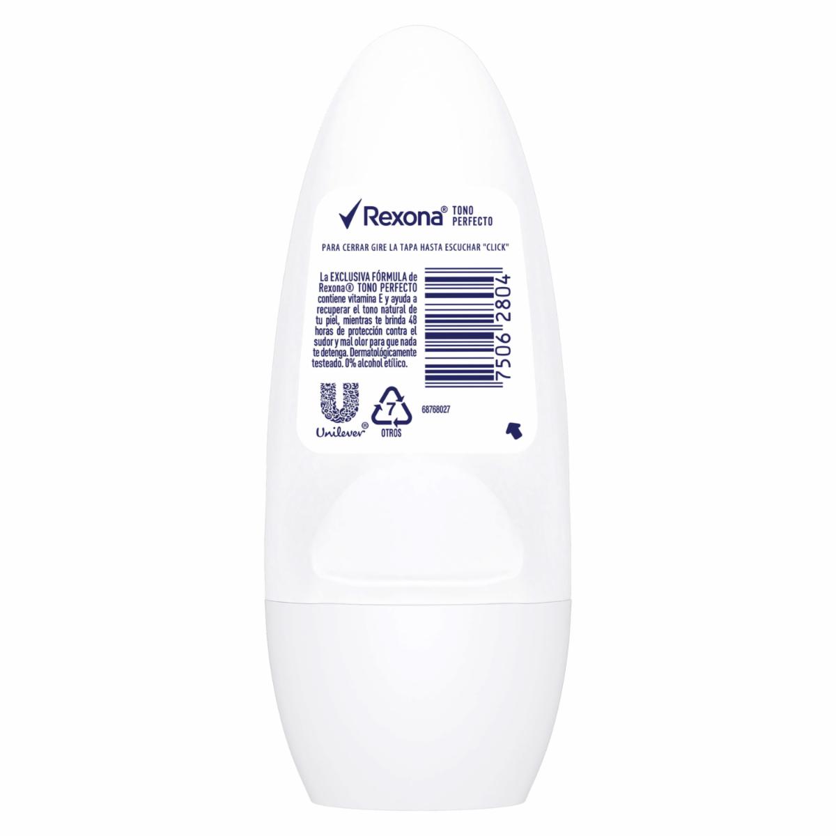 Desodorante Roll On Para Dama Tono Perfecto REXONA Inner Pack 50 Ml - Imagen 2