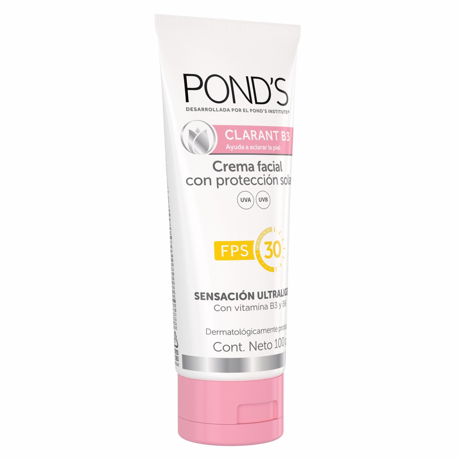Crema Facial Clarant B3 Con Factor De Protección Solar 30 POND’S 100 G