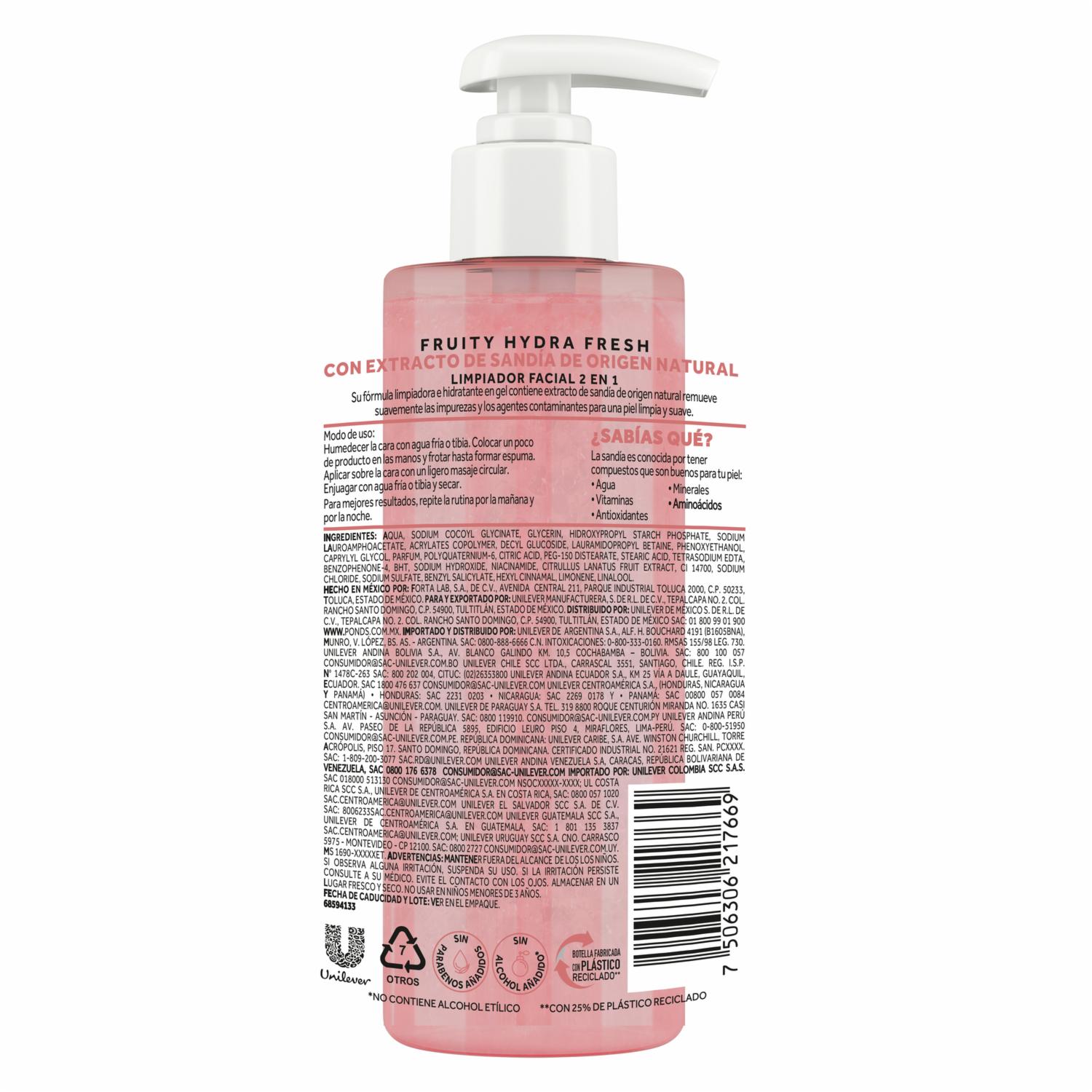 Limpiador Facial Fruity Hydra Fresh Sandía POND’S 200 G