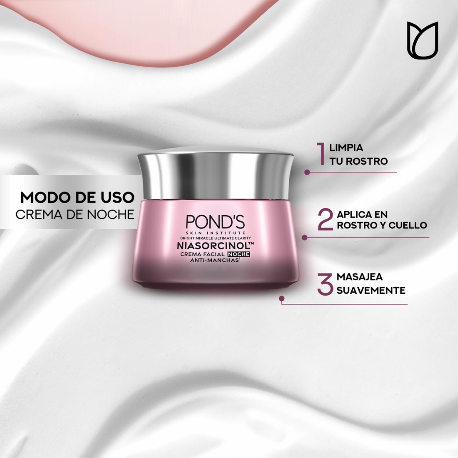 Crema Facial De Noche Bright Miracle Niasorcinol Anti-Manchas POND’S 50 G