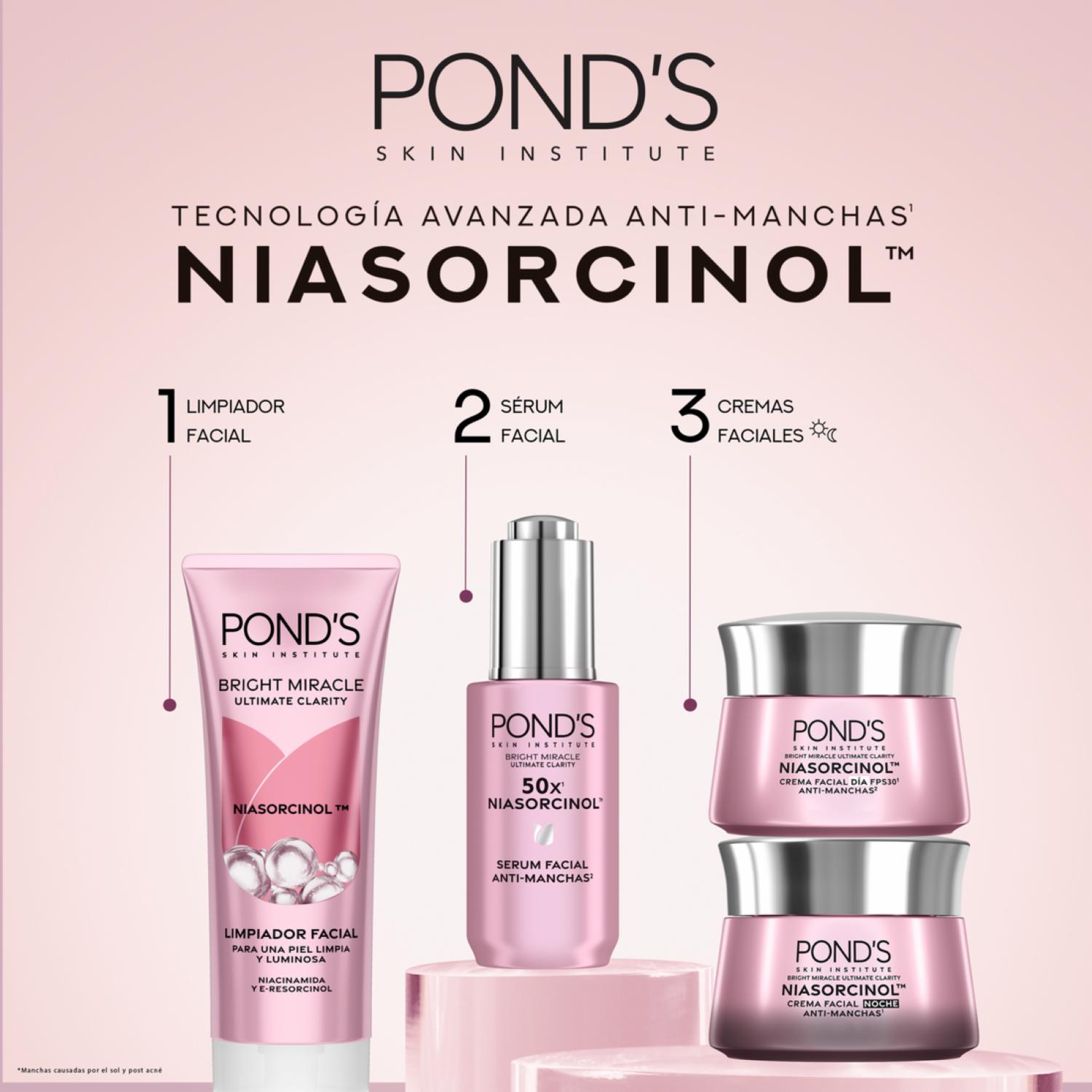 Crema Facial De Noche Bright Miracle Niasorcinol Anti-Manchas POND’S 50 G
