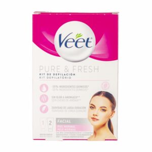 Crema Depiladora Facial Piel Normal Pure Y Fresh Kit VEET 100 Ml