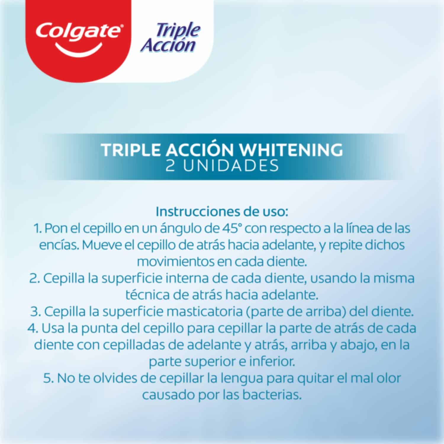 Cepillo Dental Triple Acción Extra Blancura COLGATE 1X2 Unidades - Imagen 6