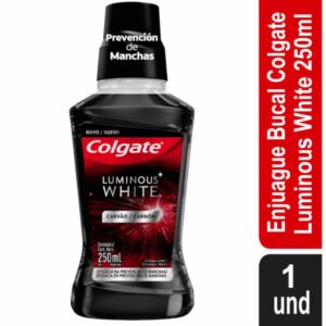 Enjuague Bucal Luminous White Carbón COLGATE 250 Ml