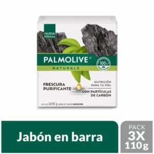 Jabón En Barra Antibacterial Carbón Limpiador PALMOLIVE 3 X 110 G