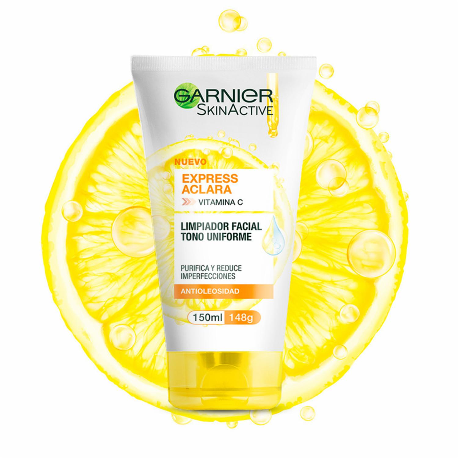 Limpiador Facial En Gel Tono Uniforme Con Vitamina C GARNIER SKIN ACTIVE 150 Ml - Imagen 2