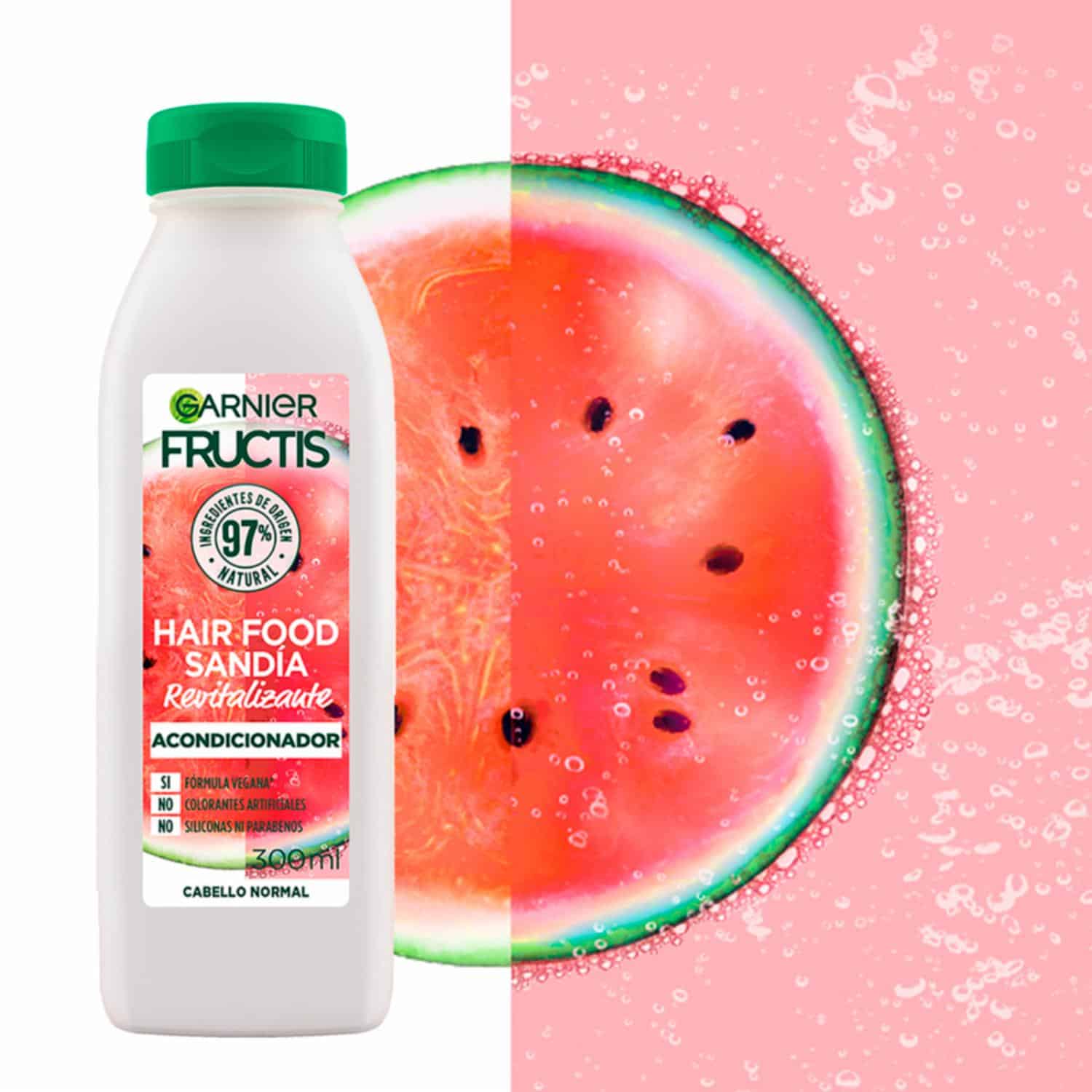 Acondicionador Capilar Hair Food Sandía Revitalizante GARNIER FRUCTIS 300 Ml - Imagen 3