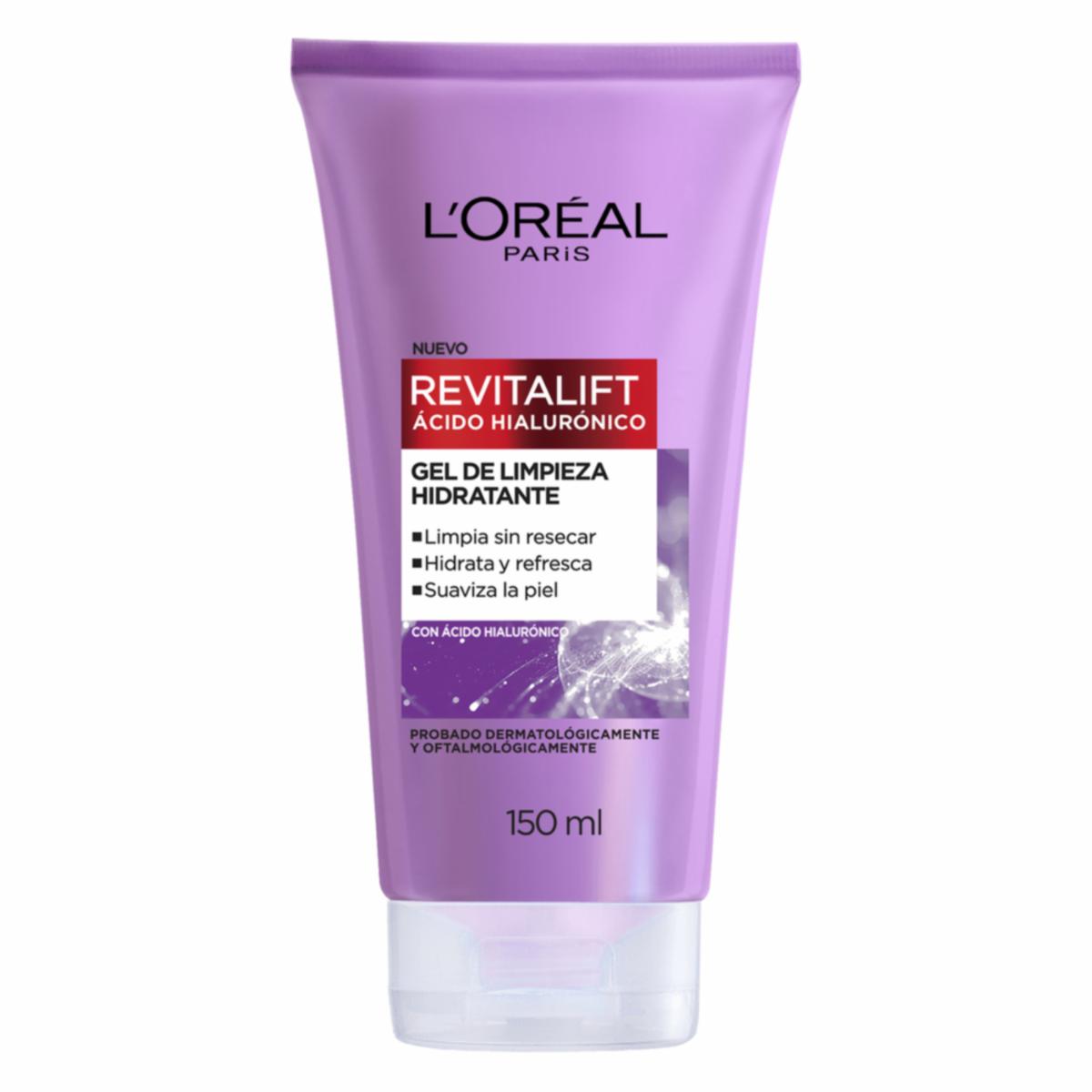 Limpiador Facial En Gel Hidratante Con Ácido Hialurónico Revitalift L’ORÉAL 150 Ml