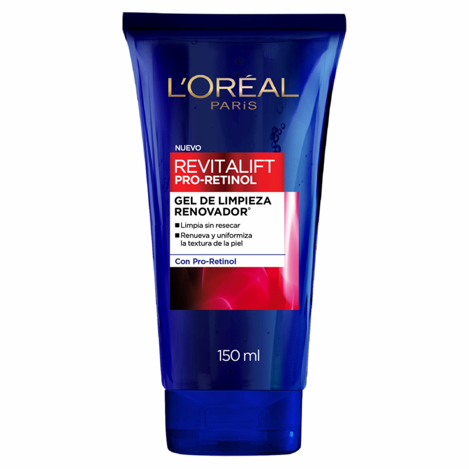 Limpiador Facial En Gel Renovador Con Pro-Retinol Revitalift ELVIVE L’ORÉAL 150 Ml