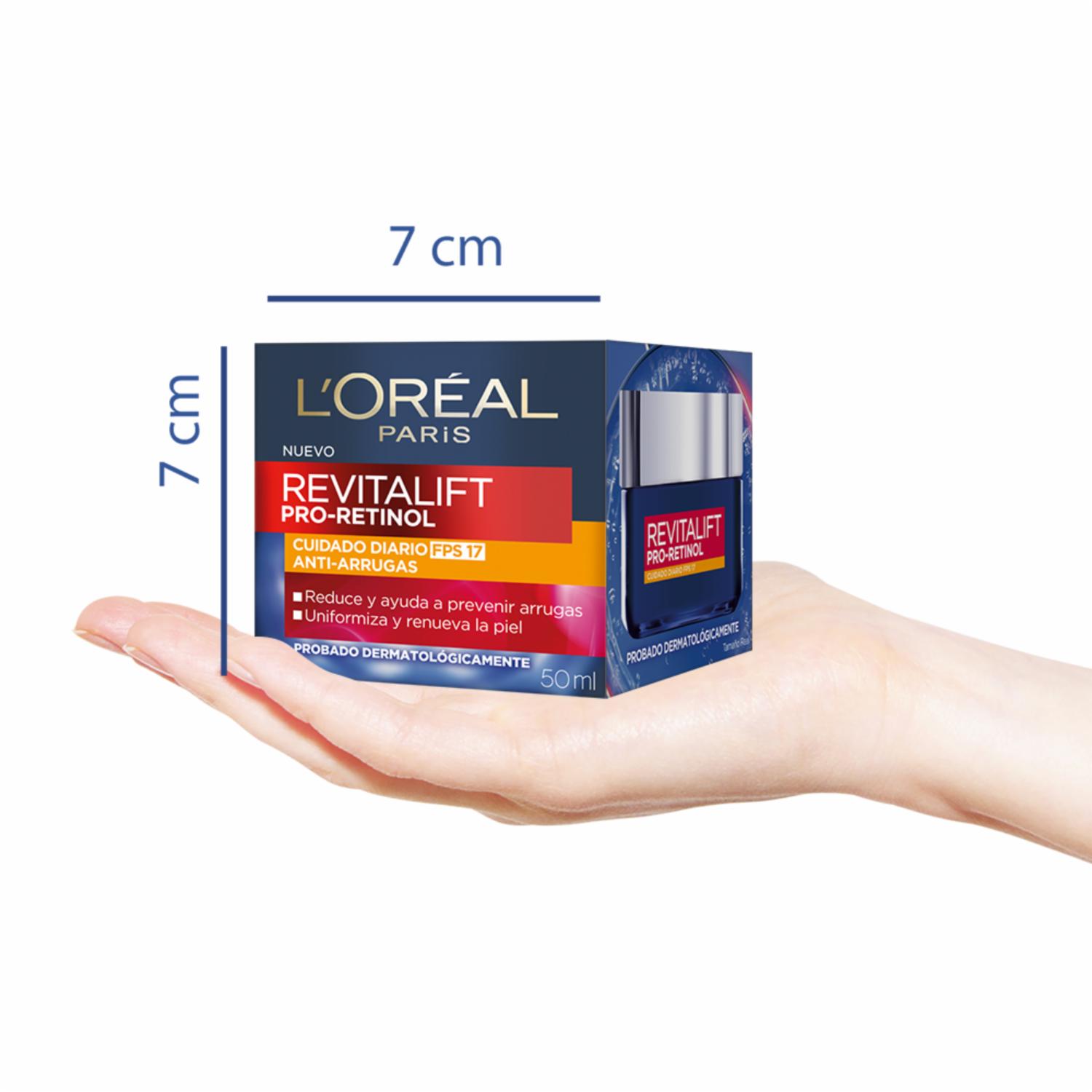 Crema Facial De Día Anti Arrugas Con Pro Retinol Fps 17 Revitalift L’ORÉAL 50 Ml