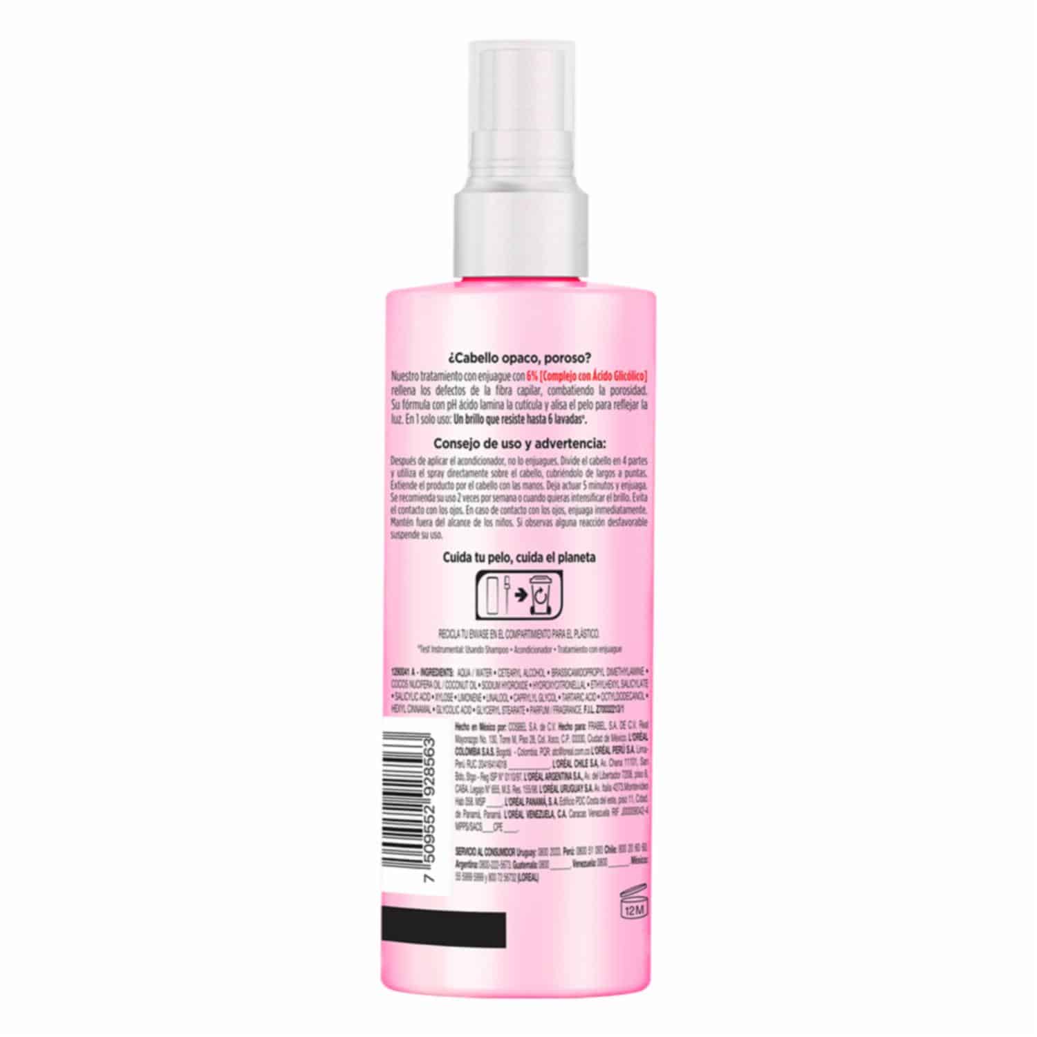 Tratamiento Capilar Glycolic Gloss Para Cabello Opacos Poroso ELVIVE L'ORÉAL 200 Ml - Imagen 10