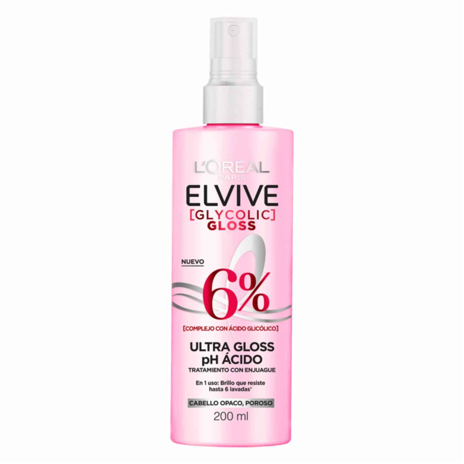Tratamiento Capilar Glycolic Gloss Para Cabello Opacos Poroso ELVIVE L'ORÉAL 200 Ml - Imagen 9