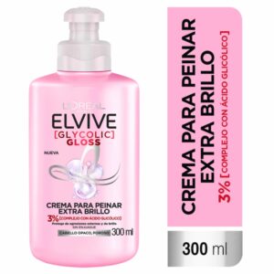 Crema Para Peinar Glycolic Gloss Para Cabello Opacos Poroso ELVIVE L'ORÉAL 300 Ml